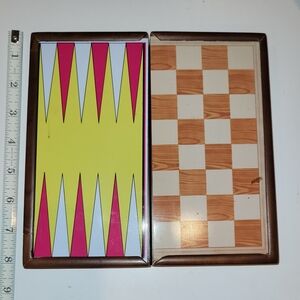 Travel Magnetiv Backgammon and Chess/Checker Set